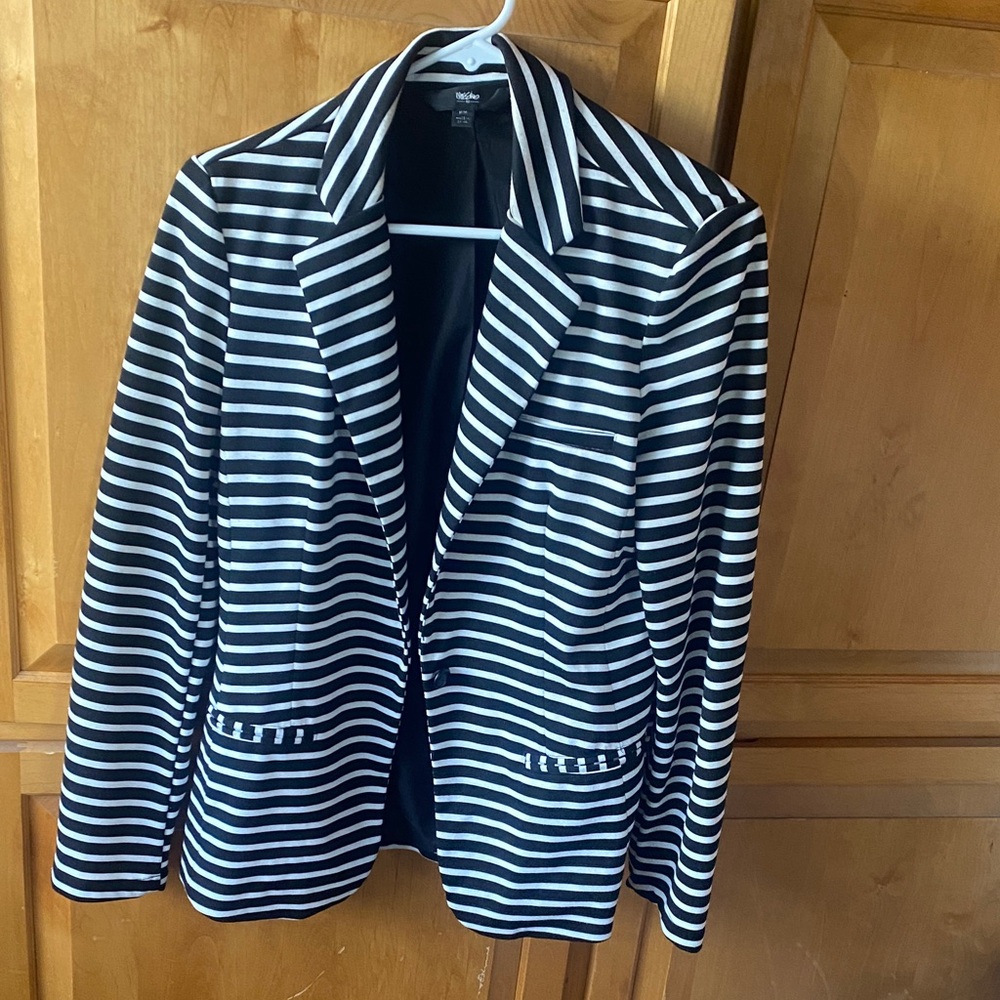 Mossimo Supply Co. Striped Blazer in Black and White
